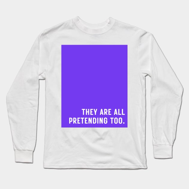 Purple Pretending Long Sleeve T-Shirt by April Twenty Fourth